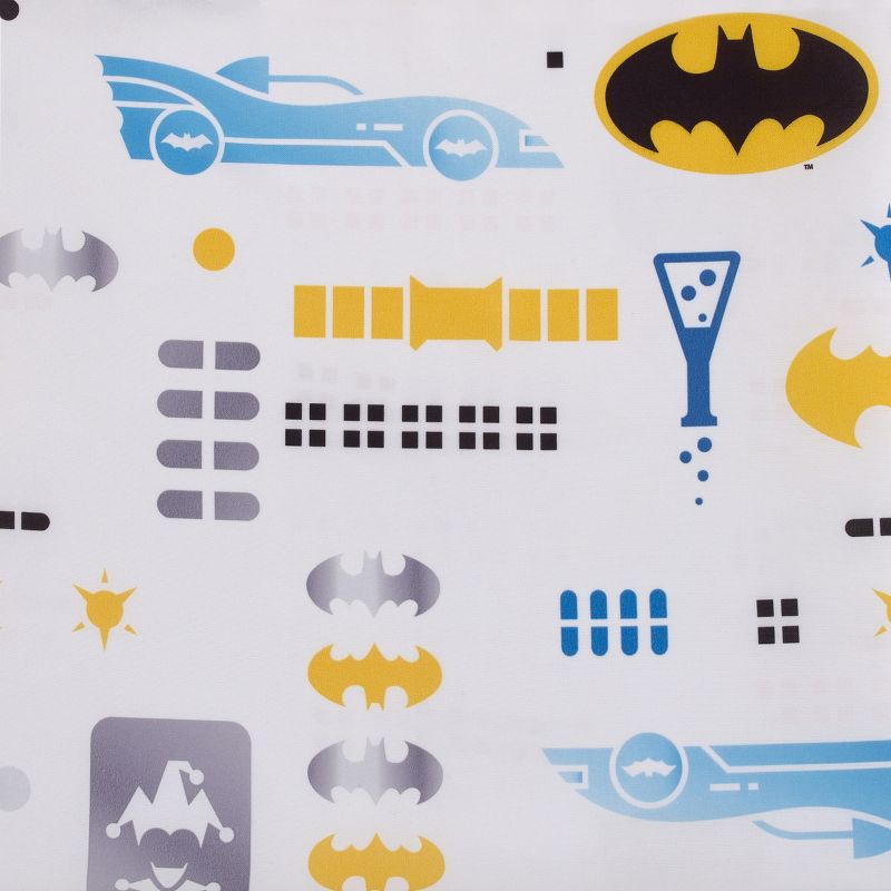 Warner Brothers Batman The Caped Crusader Blue, Yellow and White Bat-Signal and Batmobile Deluxe Easy Fold Toddler Nap Mat, 3 of 6