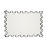 Saro Lifestyle 100% Linen Scallop Border Placemat (Set of 4) - 2 of 4