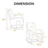 Racxily Rocking Chair for Nursery, High Back Glider Chair with Retractable Footrest, Side Pocket, Rocking Accent Armchair - 3 of 4