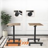 DSVIMOY End Table with Adjustable Rolling, Laptop Computer Cart Desk for Home, Office, Classroom, Overbed Table, Brown, 25.5"*18.8"*43.3" - 2 of 4