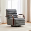 SKRAN 360° Swivel Single Sofa Accent Chair, Tufted Lounge Reading Chair With Solid Wood Armrests For Bedroom Living Room Office - 2 of 4