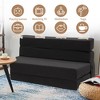 3-in-1 Convertible Folding Sleeper Chair Sofa Bed Lazy Couch with Pillow Fabric for Living Room - 3 of 4
