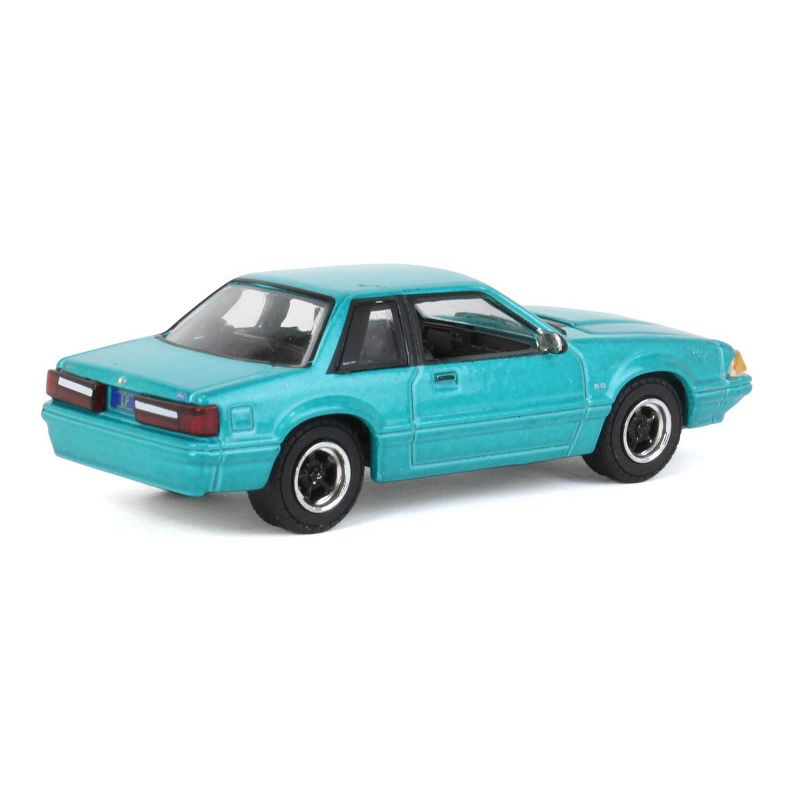 Greenlight 1/64 1991 Ford Mustang 5.0 Calypso Green Coupe 51502, 3 of 7