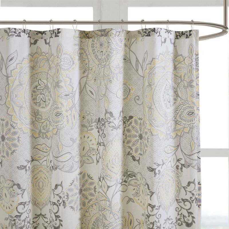 72"x72" Lian Printed Cotton Shower Curtain - Madison Park, 3 of 9