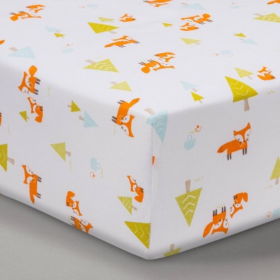 woodland fitted crib sheet