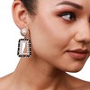 SOHI Women's Onyx Black Party Drop Earrings - 4 of 4