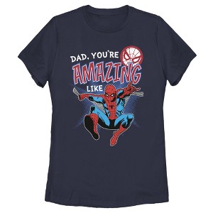 Women's Marvel Dad You're Amazing Like Spider-Man T-Shirt - 1 of 4