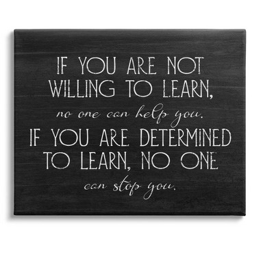 Stupell Industries Determined To Learn Motivational Canvas Wall Art