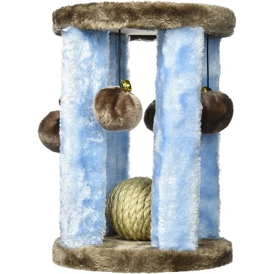 Penn-Plax Cat Toy Activity Center with Sisal Ball Bells and Swatting Balls