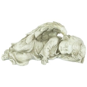 Northlight 9.75" Sleeping Cherub Angel Outdoor Patio Garden Statue - Gray - 1 of 4