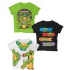 Nickelodeon Ninja Turtles T-Shirt (Sets) Michelangelo Leonardo Raphael Donatello TMNT Outfit Costume Tee Toddler Birthday to Kids Clothes - 2 of 4