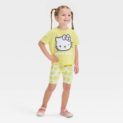 Grayson Mini Hello Kitty Toddler Girls' 2pc T-Shirt & Shorts Set - Yellow