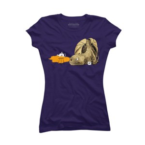Junior's Design By Humans Dragon making Tea By djrbennett T-Shirt - 1 of 3