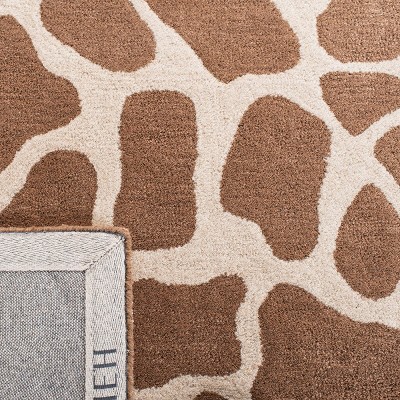 Handmade Beige and Brown Wool and Viscose Tufted Area Rug