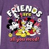 Girls' - Disney - Friends Are All You Need Fitted Short Sleeve Graphic T-Shirt - 2 of 4