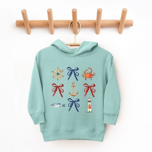 The Juniper Shop Coquette Nautical Collage Toddler Graphic Hoodie - 1 of 3