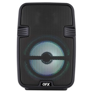 QFX® Portable Bluetooth® Speaker with LED Party Lights, FM Radio, and Microphone Input, True Wireless, BT-60 - 1 of 4