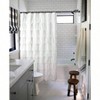 White Shower Curtain, Farmhouse Ruffle Fabric, Sheer, 72 Long - 4 of 4