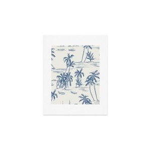 Deny Designs Anis Illustration Blue Beach Pattern Art Print - 1 of 4