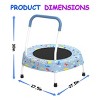 INFURNIC Trampolines 28inch Toddler Trampoline with Handle for Kids Indoor and Outdoor Fun, Blue, 27.5"*27.5"*30" - 2 of 4