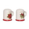 Transpac Christmas Red Cardinal and Poinsette Dolomite Salt and Pepper Shakers Collectables Multicolor 3 in. Set of 2 - 2 of 4