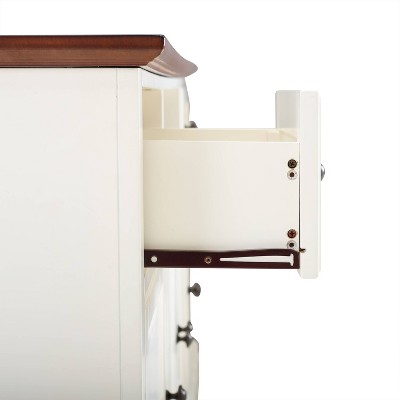White Mahogany Corner TV Stand with Cabinets, 66"