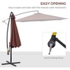 10' Cantilever Hanging Tilt Offset Patio Umbrella w/ UV & Water Safe Material & Cross Base (Weight Not Included) - 4 of 4