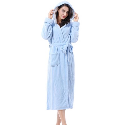 Catalonia Womens Fuzzy Hooded Robe, Plush Fleece Soft Warm Fluffy Cozy Woman Bathrobe, Gift for Her, Gift for Girlfriends Wives Moms
