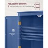 Bathroom Floor Storage Cabinet with 4 Doors & Adjustable Shelves, Freestanding Storage Unit, 11.8 x 23.6 x 43.3 Inches - 3 of 4