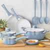 LunaLulink 12pc Ceramic Cookware Set; Blue Linen - 2 of 4