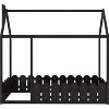 Wooden House Canopy Bed Frames with Guardrail Easy Assembly Wooden Slat Mattress House Platform Bed Floor Bed Frames for Boys Girls Bedroom Grey - 3 of 4