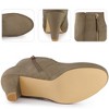 Perphy Women's Suede Platform Round Toe Chunky Heels Ankle Boots - 3 of 4