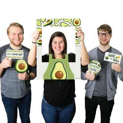 Big Dot of Happiness Hello Avocado - Fiesta Party Selfie Photo Booth Picture Frame and Props - Printed on Sturdy Material