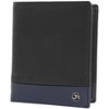 Jack Abrahams - Jack Abrahams Goat Nappa Leather Bi-Fold Wallet with ID Window Black/Navy - 2 of 4