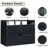 Garbage Bin Shed, Stainless Galvanized Steel Bin Shed Stores 2pcs Trash Cans, Outdoor Bin Shed for Garden Yard Lawn - 4 of 4