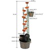 LuxenHome 50.4-Inch H Metal Orange Lotus Cascade Outdoor Fountain Brown - 4 of 4