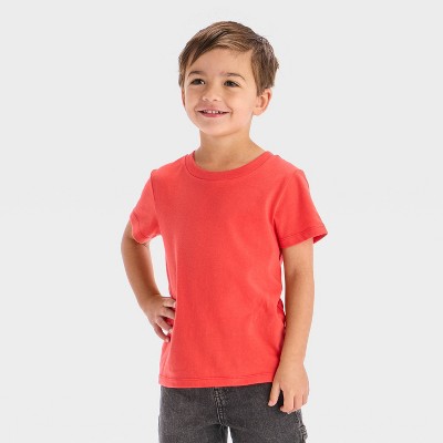 Toddler Boys' Short Sleeve Dino Solid T-Shirt - Cat & Jack™ Red