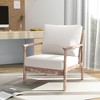 Tangkula Wooden Accent Chair 2 Set Armchair w/ Solid Wood Frame Removable Seat Cushion - 4 of 4