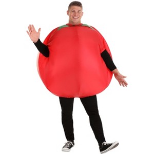 HalloweenCostumes.com One Size Fits Most   Inflatable Tomato Adult Costume, Red/Green - 1 of 4