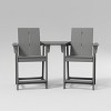 Moore 3pc POLYWOOD Patio Counter Chair Set with Connecting Table - Threshold™ - image 3 of 4