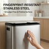 21.2 Gallon Stainless Steel Dual Trash Can,Double Compartment Garbage and Recycling Bin Combo with Metal Lid,Step-On Pedal,Removable PP Liner Buckets - 3 of 4