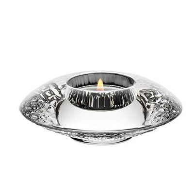 Orrefors Discus Votive, Tealight Candle Holder, Made from Crystal, Modern Statement Piece Decor, Shelf Decoration & Table Centerpiece - Clear