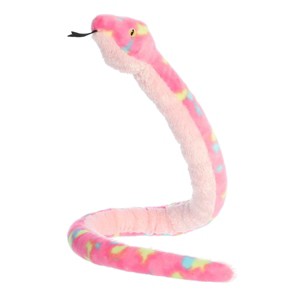 Aurora X-Large Colorful Bubblegum Snake Playful Stuffed Animal Pink 51" - 1 of 4