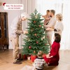 Tangkula 5/6/7 FT Artificial Christmas Tree w/ 1426/2116/3156 Lush PVC & PE Tips 200/300/400 LED Lights - 3 of 4