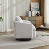 Swivel Accent Chair, Modern Lounge Sofa Barrel Chair With Thick Soft Cushions, 360 Degree Swivel Glide Chair For Bedroom Living Room Waiting Room - 3 of 4