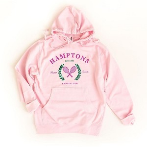 Simply Sage Market Women's Graphic Hoodie Hamptons Sports Club Tennis - 1 of 3