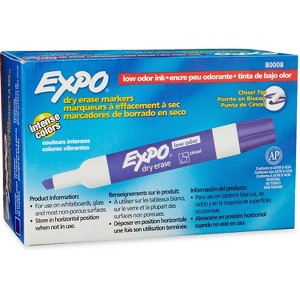 EXPO Dry Erase Marker Low Odor Chisel Tip Purple 80008 - 1 of 4