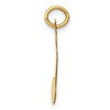 Black Bow Jewelry 14k Yellow Gold Polished Flat Musical Note Pendant, 11 x 22mm - 2 of 4