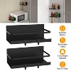 Racxily 2Pcs Magnetic Spice Racks for Refrigerator, Storage Shelf with Paper Towel Holder Hooks, Organizer Shelves - 2 of 4