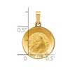 Black Bow Jewelry 14k Yellow Gold Hollow St. Anthony Medal Pendant, 15mm (9/16 Inch) - 4 of 4